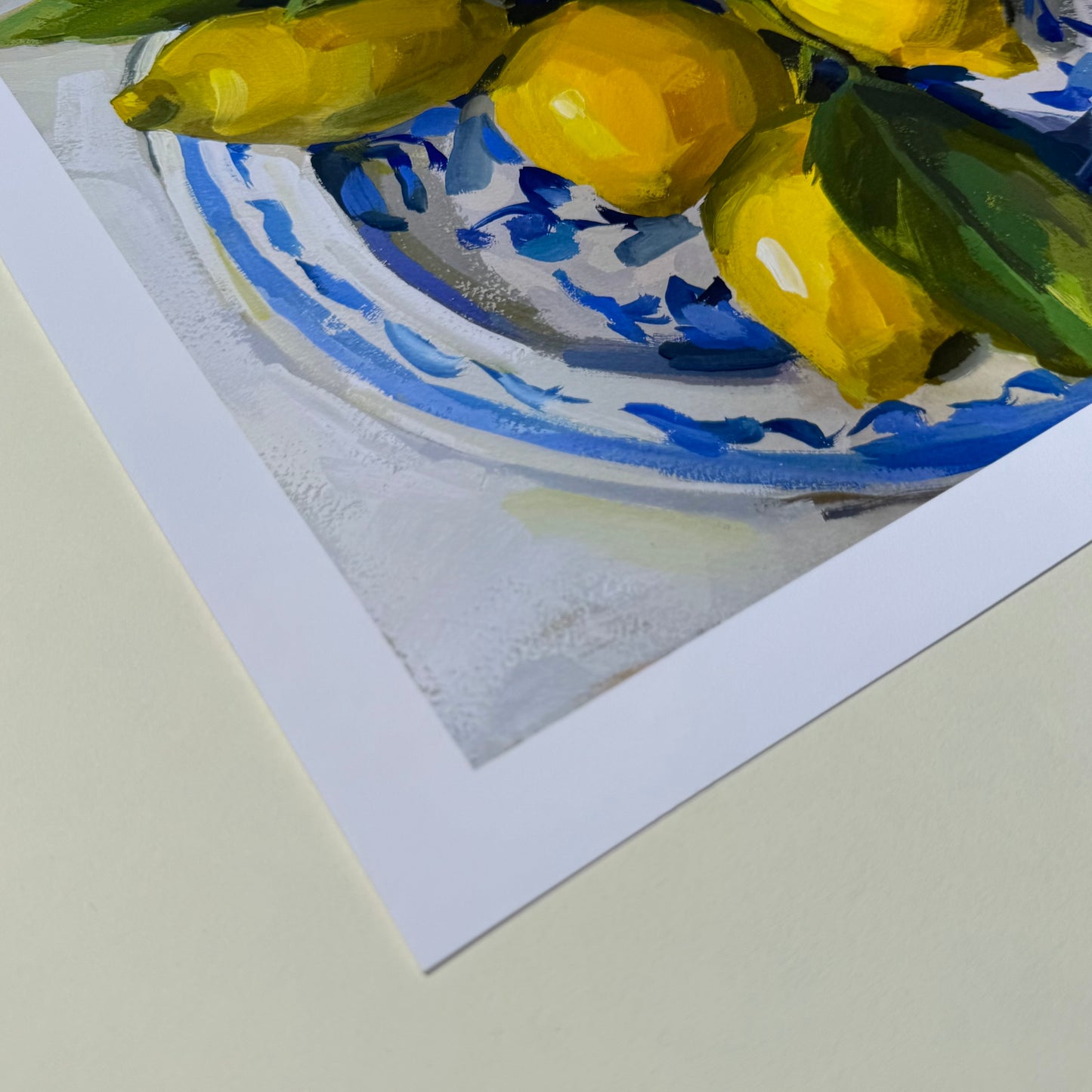 Lemons on Italian Spode Print