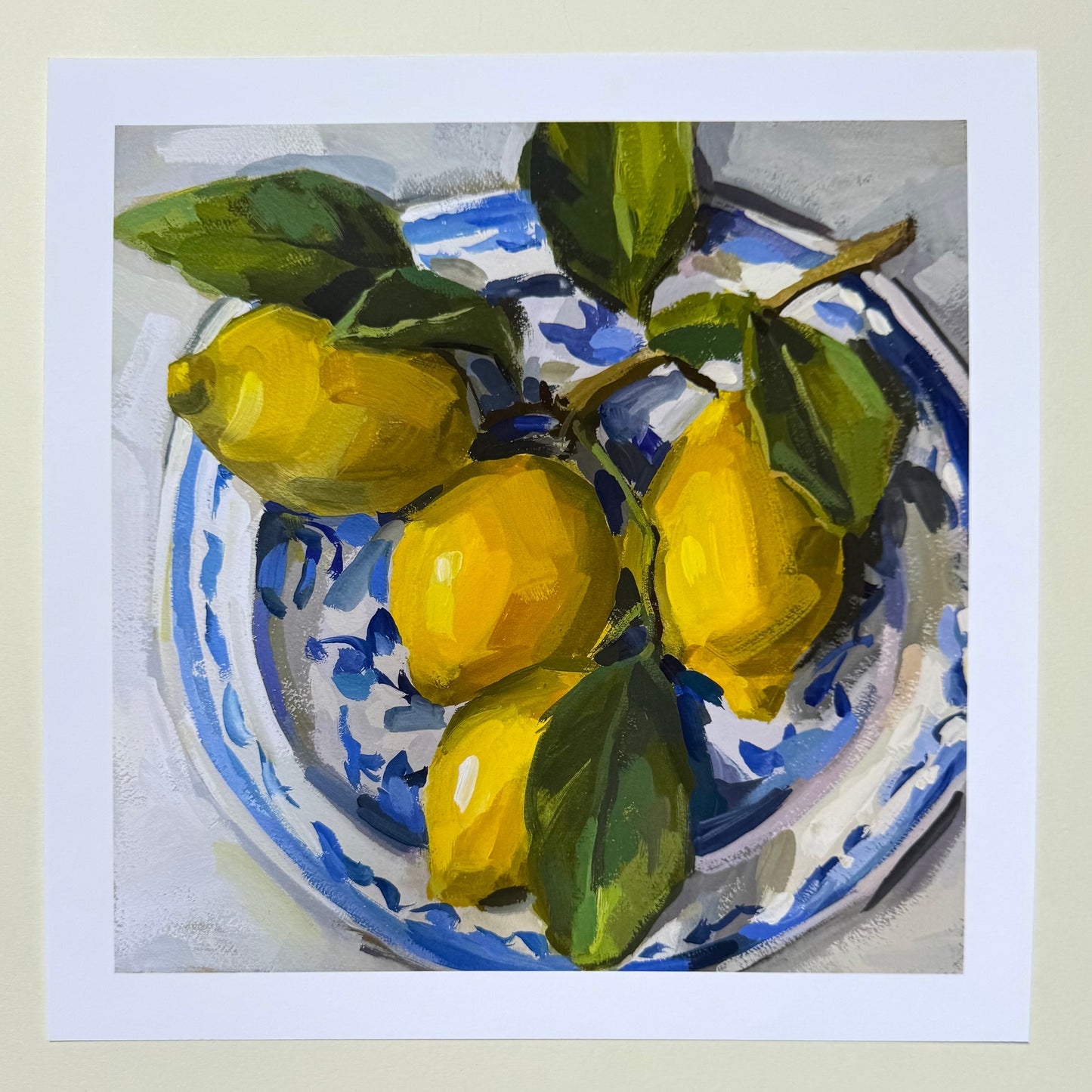 Lemons on Italian Spode Print