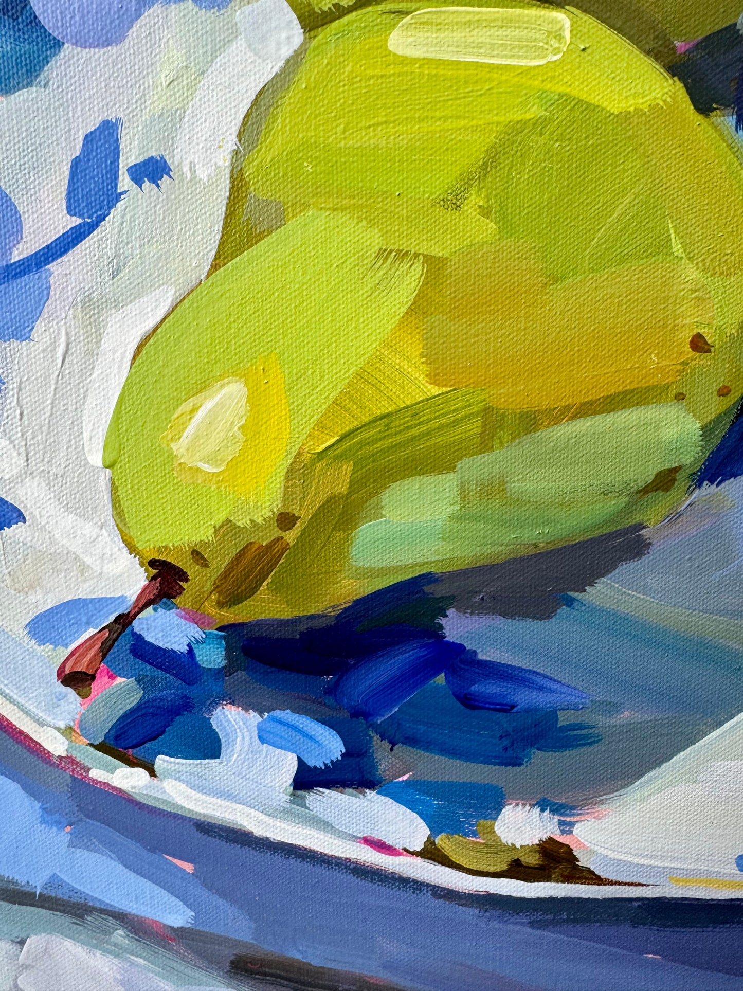 Pears on Blue