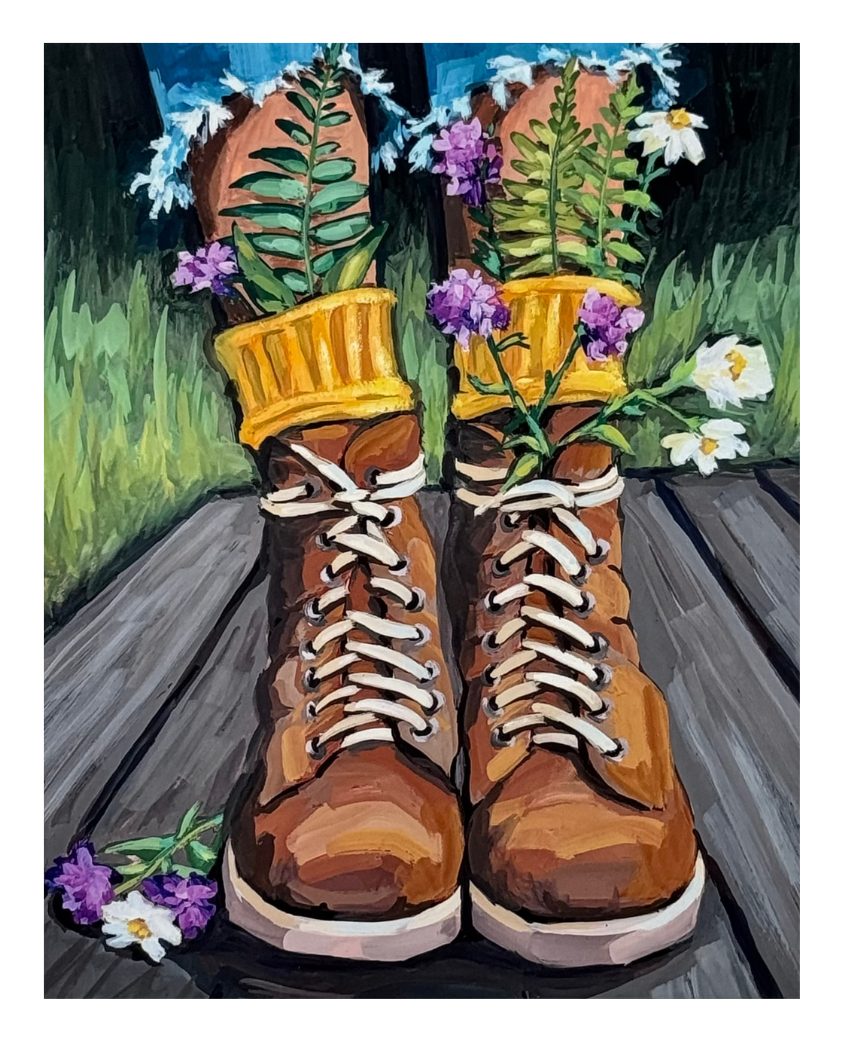 Boots in Bloom 2 Print