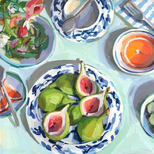 Figs on Blue and White