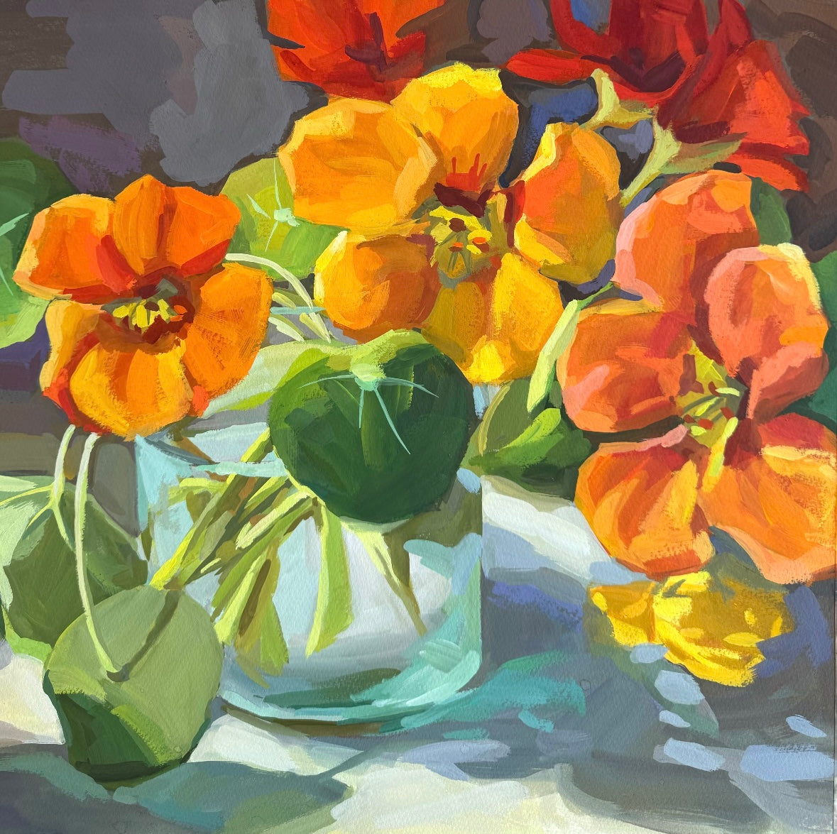 Nasturtiums In Sunlight